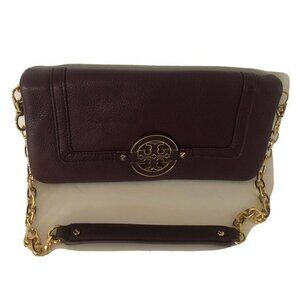 Tory Burch Handbag Purse Plum Leather ShoulderBag